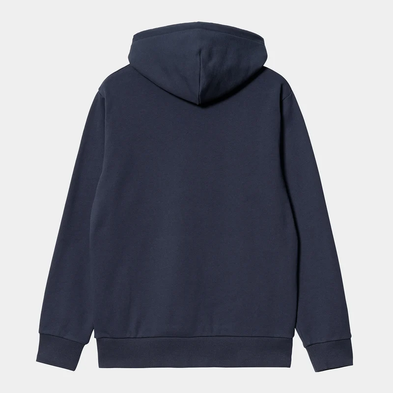 Carhartt WIP Herren-Kapuzenpullover mit Schriftzug-Stickerei – Enzian