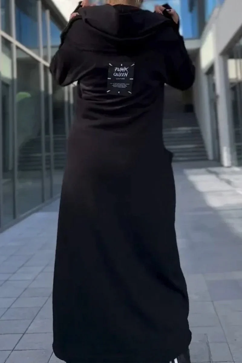Nana Hoodie mit Reißverschluss | Schwarz