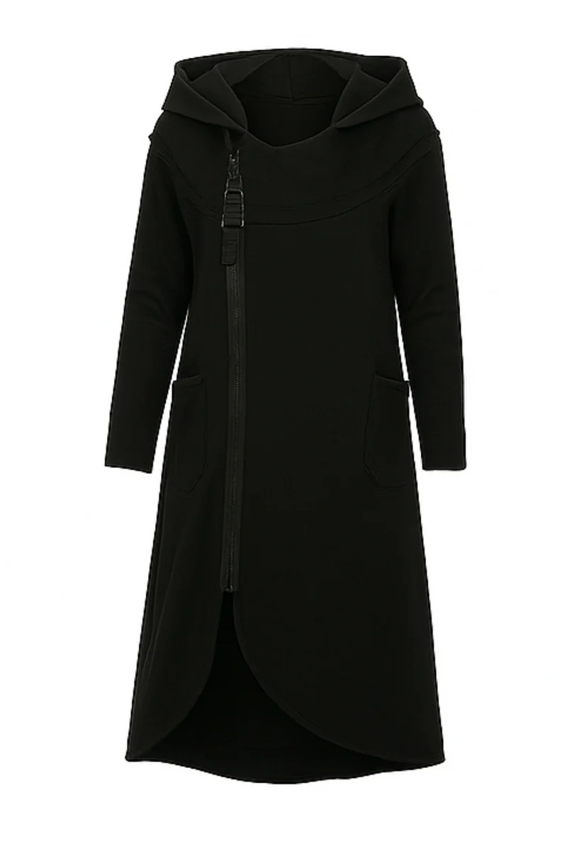 Nana Hoodie mit Reißverschluss | Schwarz