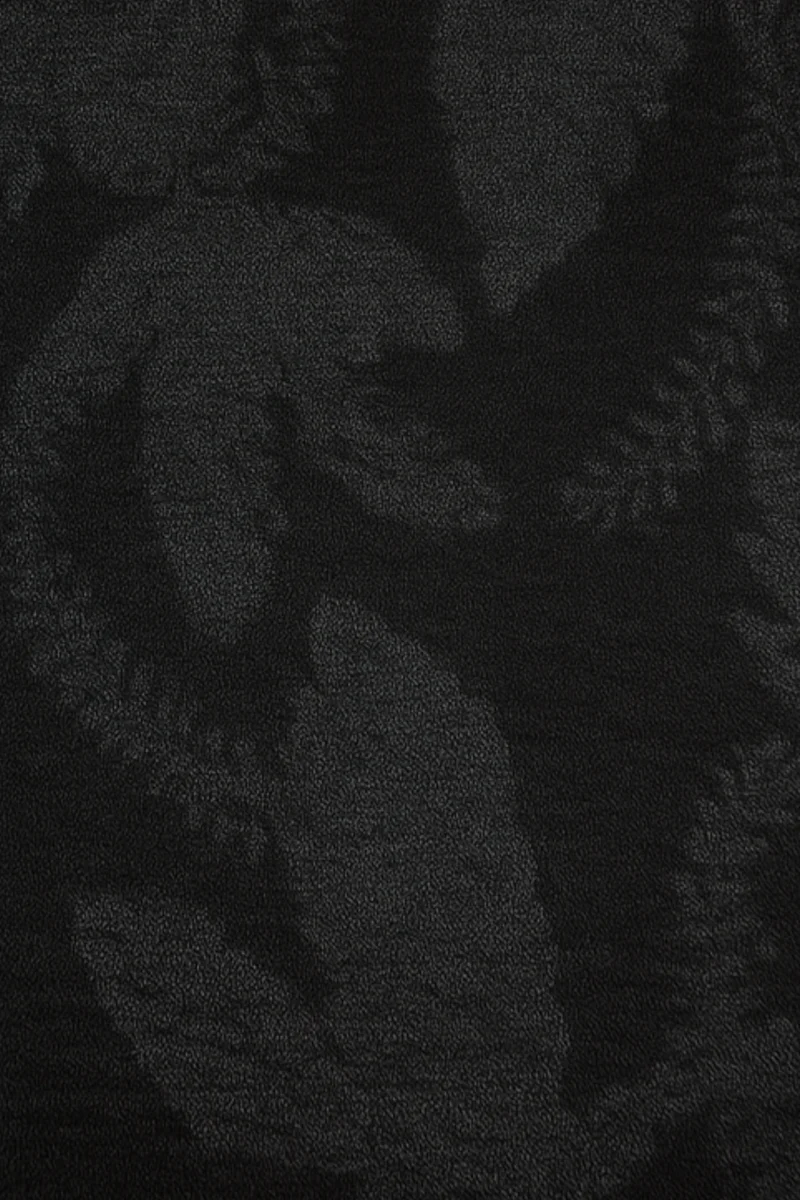 Kayla Maxikleid mit Blätterprint | Schwarz