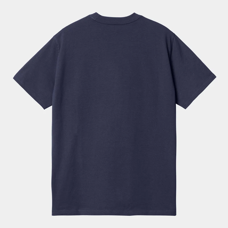 Carhartt WIP Herren-Kurzarm-T-Shirt mit Schriftzug – Enzian