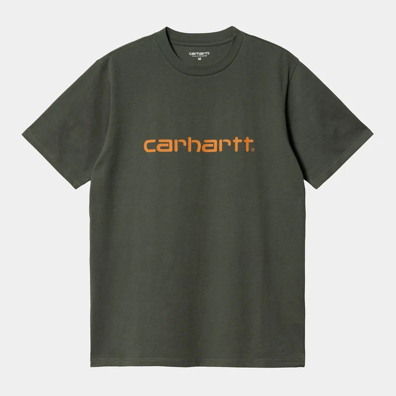 Carhartt WIP Herren-Kurzarm-T-Shirt mit Schriftzug – Boxwood