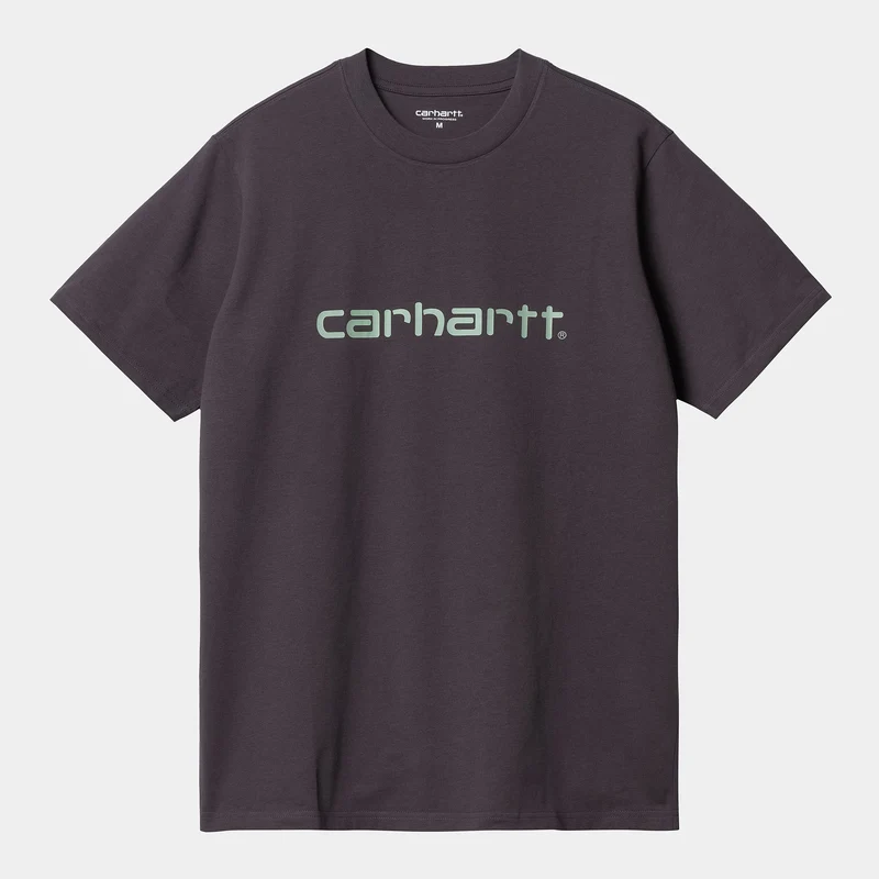 Carhartt WIP Kurzarm-T-Shirt mit Schriftzug für Herren – Artischocke
