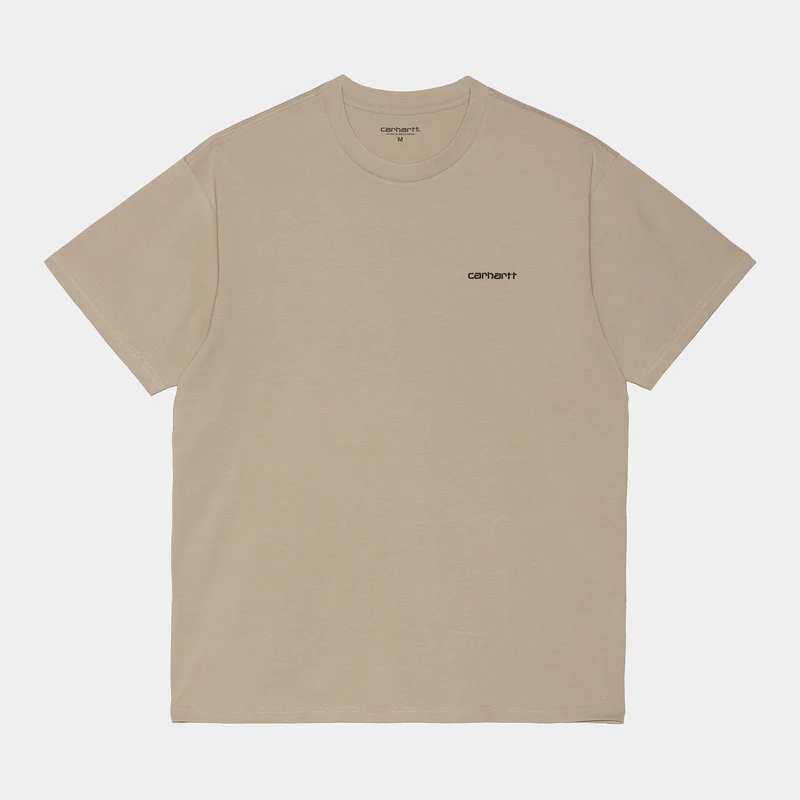 Carhartt WIP Herren-Kurzarm-T-Shirt mit Schriftzug-Stickerei – Wall