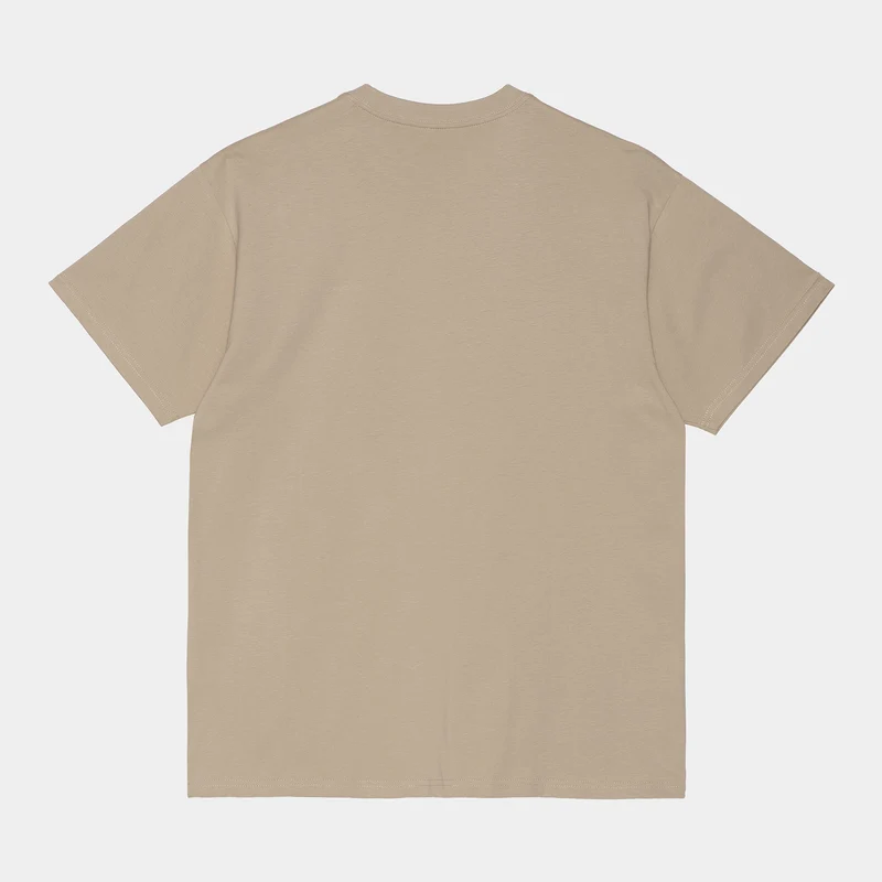 Carhartt WIP Herren-Kurzarm-T-Shirt mit Schriftzug-Stickerei – Wall