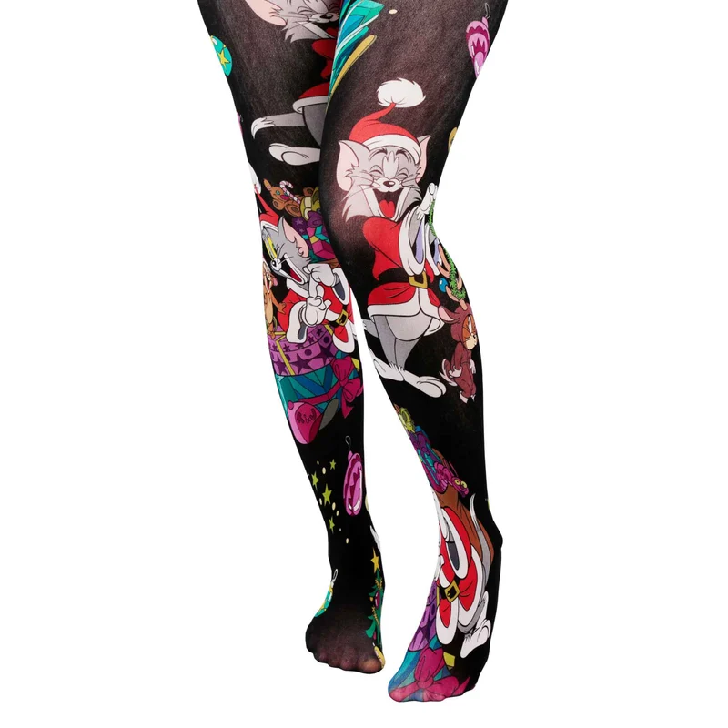 Irregular Choice Frauen Tom & Jerry Weihnachts-Chaos-Strumpfhosen