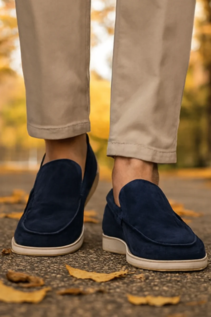 Chase Elegante Wildleder-Loafer | Blau