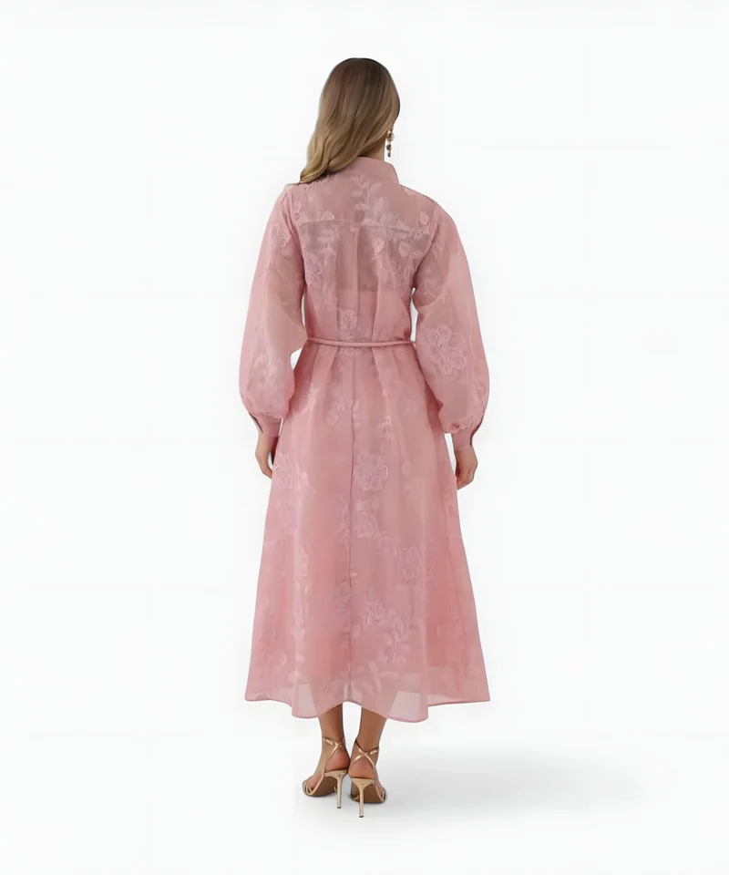 Isadora Jacquard Kleid mit modernem Charme | Rosa