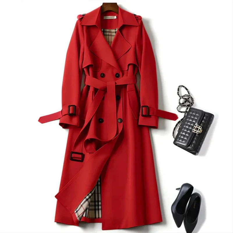 Allegra Eleganter Trenchcoat für zeitlose Auftritte | Rot