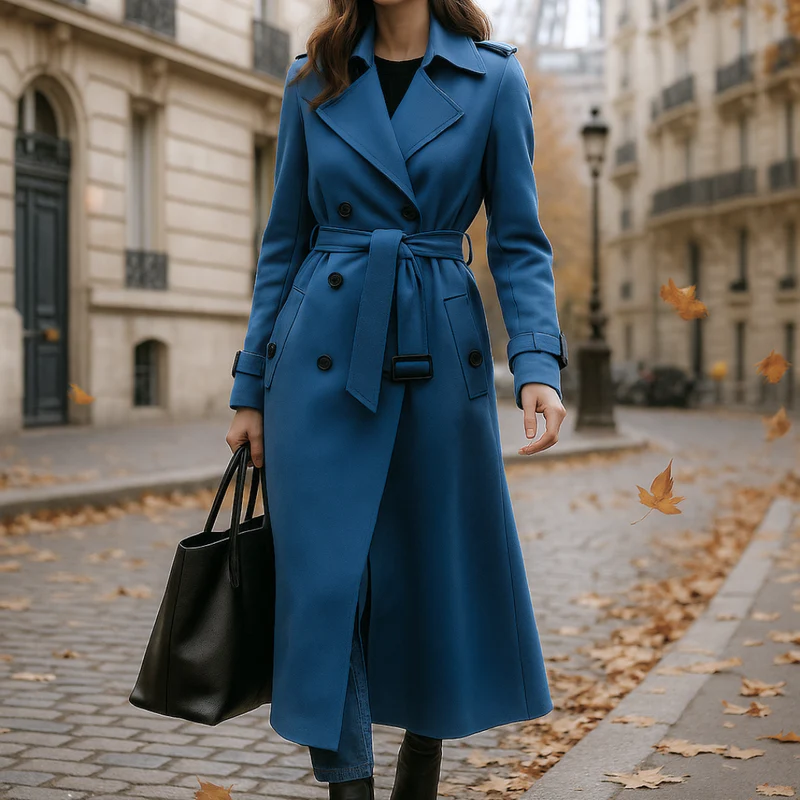 Allegra Eleganter Trenchcoat für zeitlose Auftritte | Blau