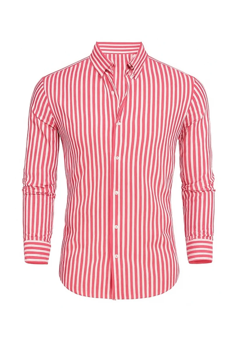 William Elegantes Gestreiftes Hemd | Rosa