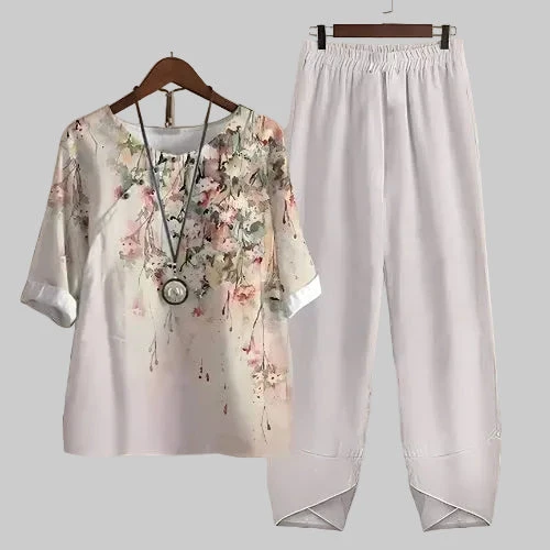 Felicitas | Damen Schmetterling Print Freizeitset