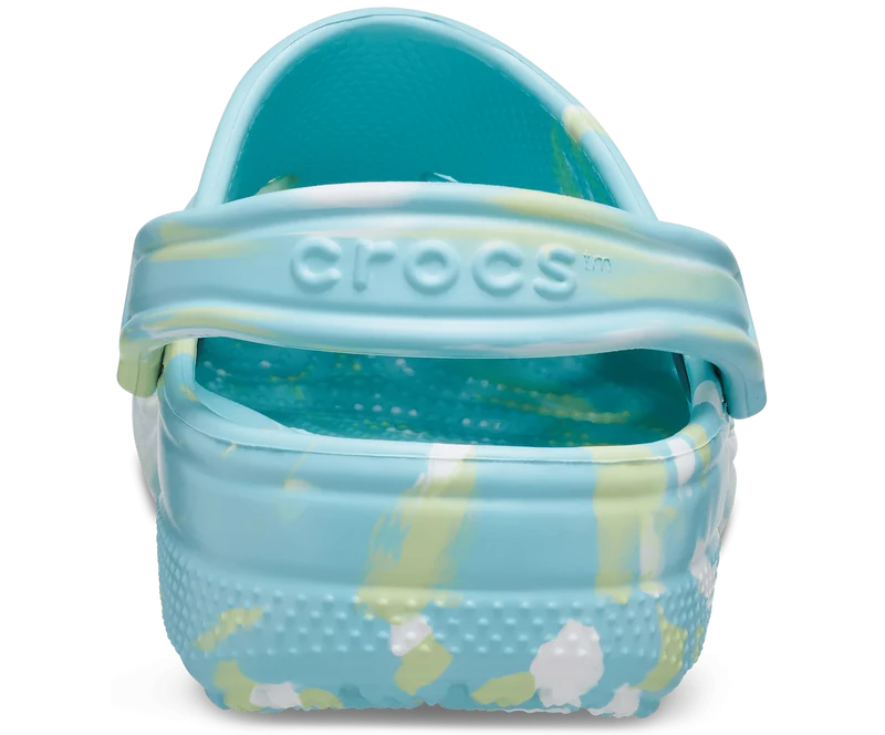 Crocs Klassischer Unisex-Marmor-Clog – Pure Water