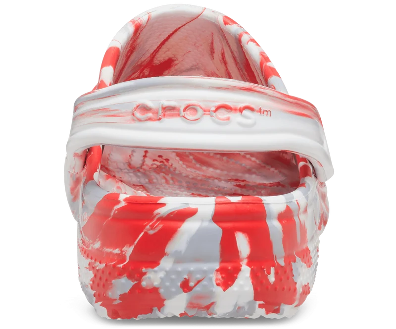 Crocs Klassischer Unisex-Clog aus Marmor – Flame