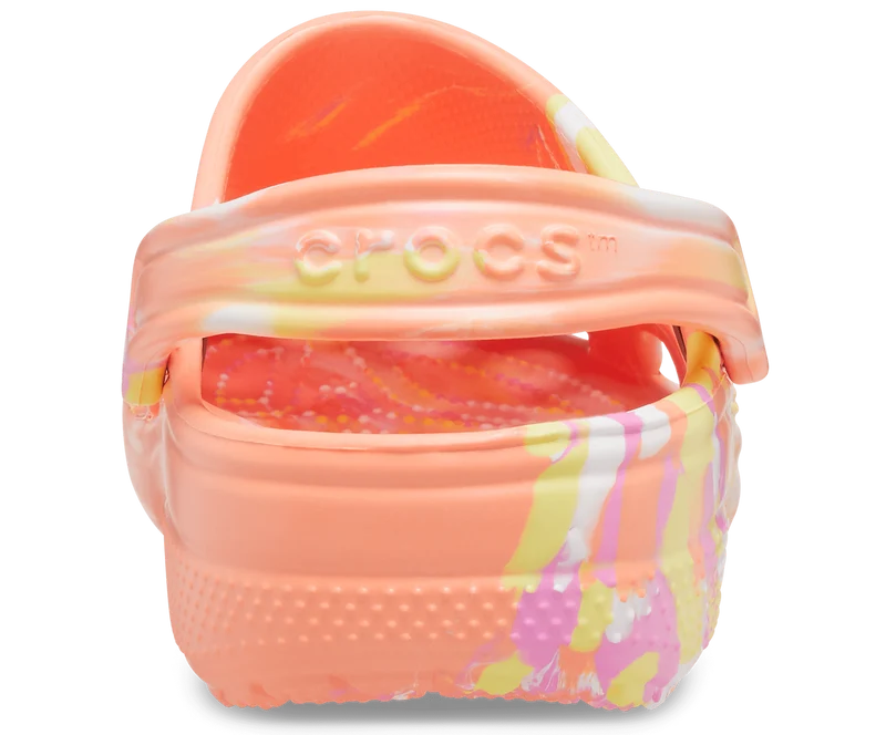 Crocs Klassischer Unisex-Clog aus Marmor – Papaya