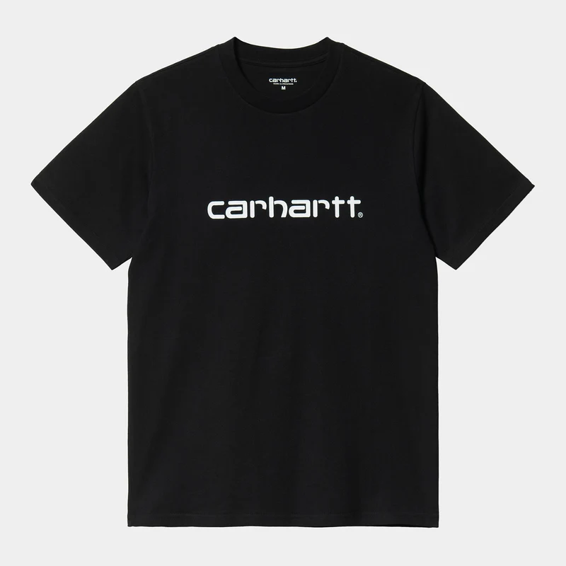 Carhartt WIP Kurzarm-T-Shirt mit Schriftzug für Herren – Schwarz