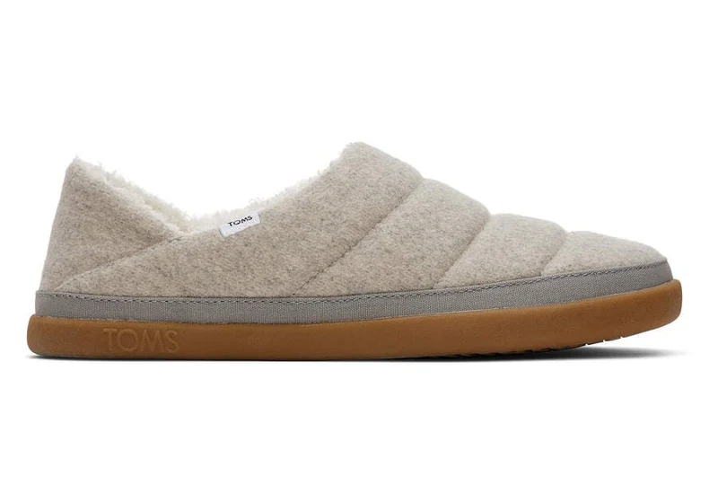 TOMS Ezra-Hausschuhe für Damen – grauer Melange-Filz