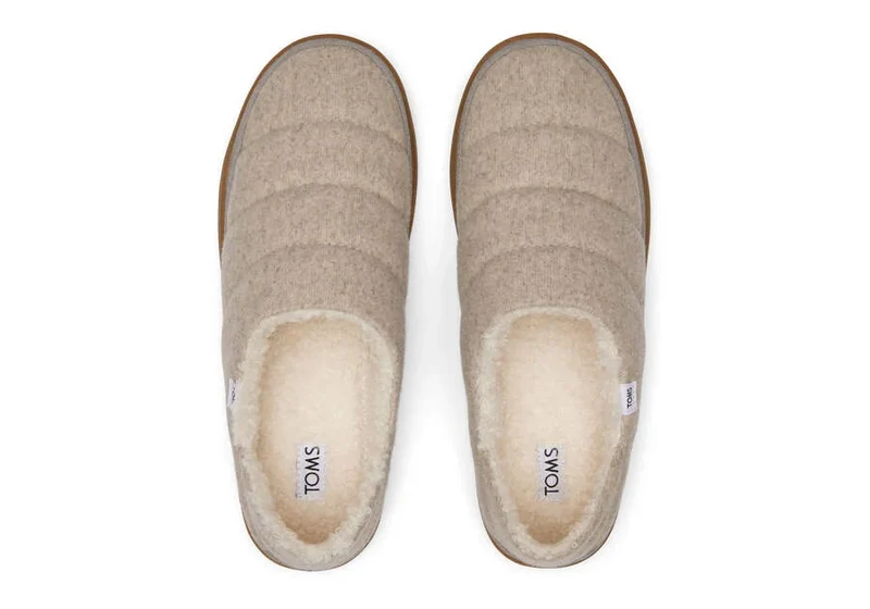 TOMS Ezra-Hausschuhe für Damen – grauer Melange-Filz