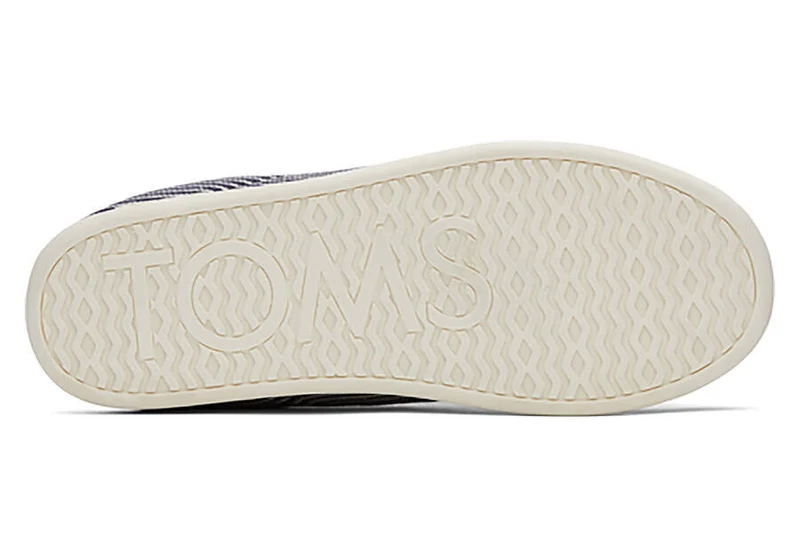 TOMS Herren Ezra Railroad Stripe Slipper – Marineblau