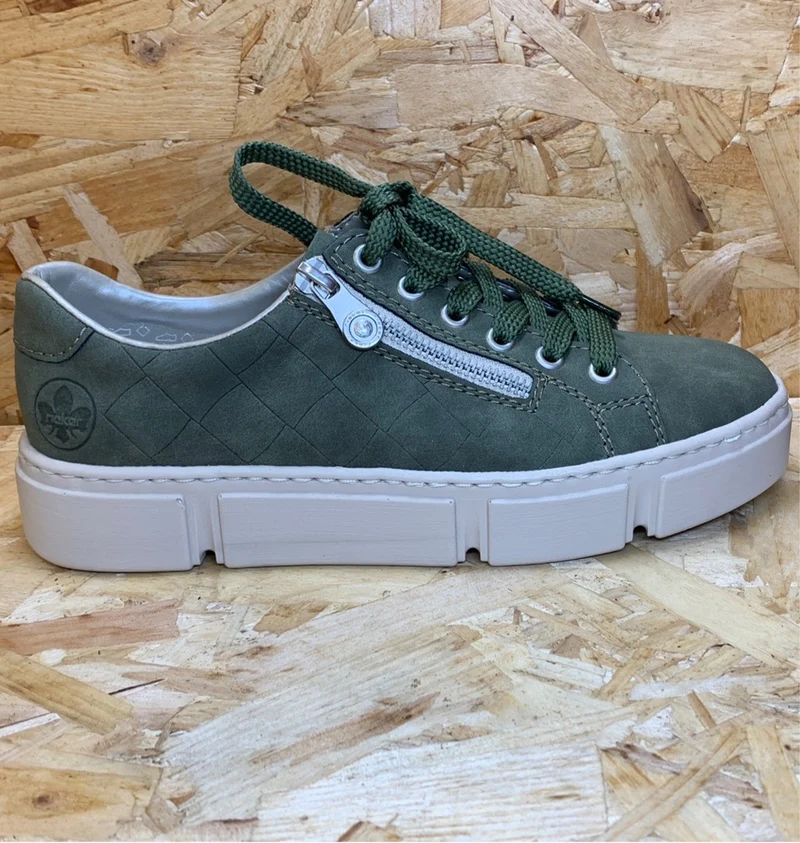 Rieker Mode-Sneaker für Damen – Grün
