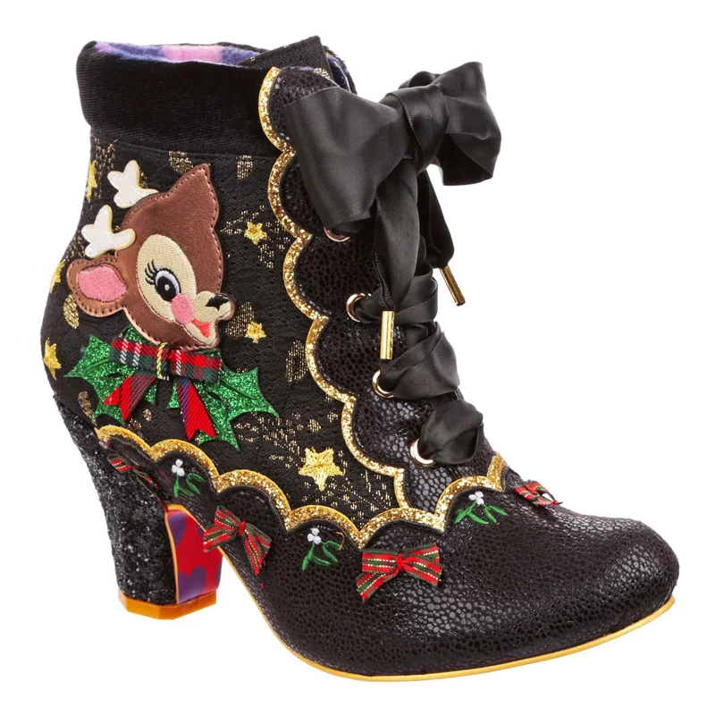 Irregular Choice Damen Reindeer Ride High Heel - Schwarz