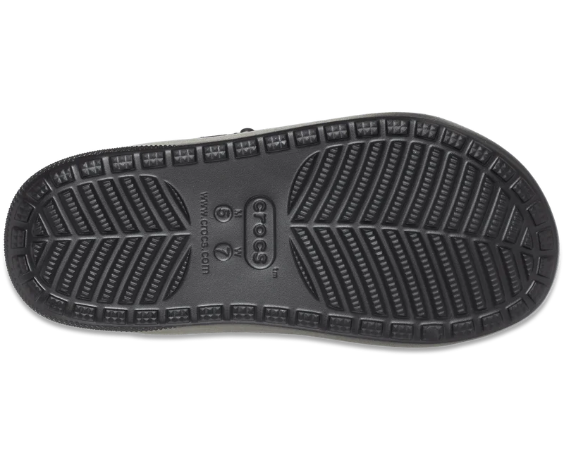 Crocs Unisex Classic Cozzzy Spray Dye Sandale – Schwarz
