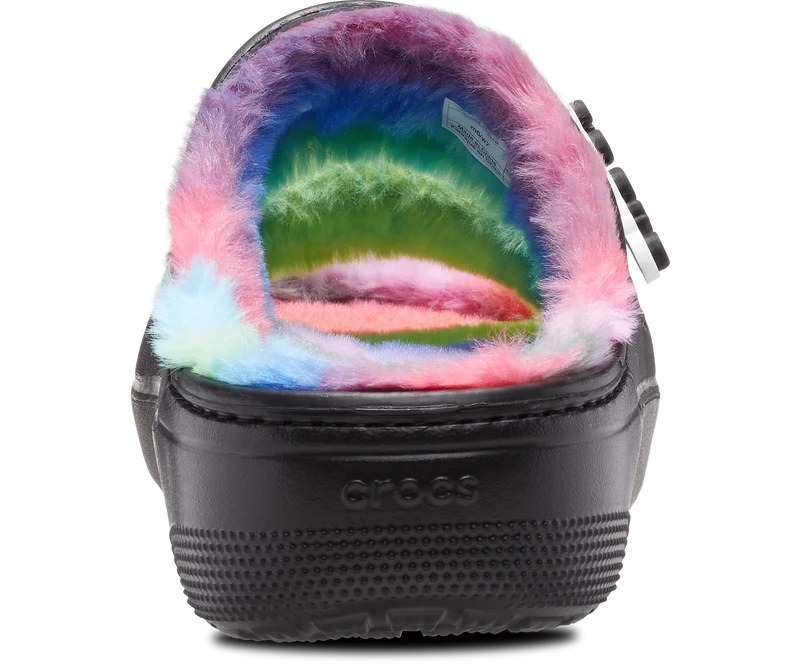 Crocs Unisex Classic Cozzzy Spray Dye Sandale – Schwarz