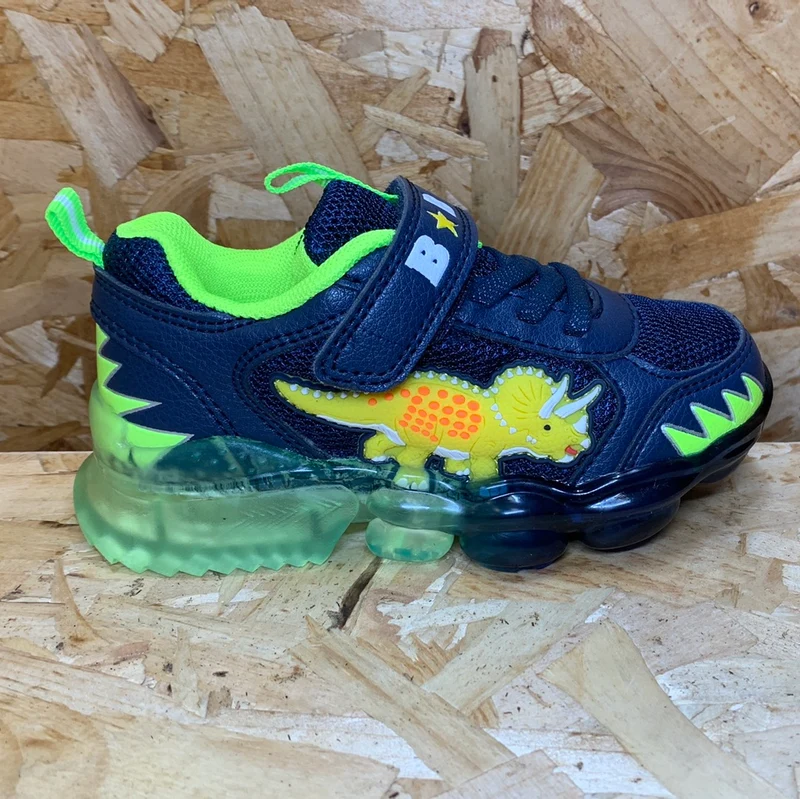 Bull Boys Kinder Triceratops Light Up Trainer – Blau