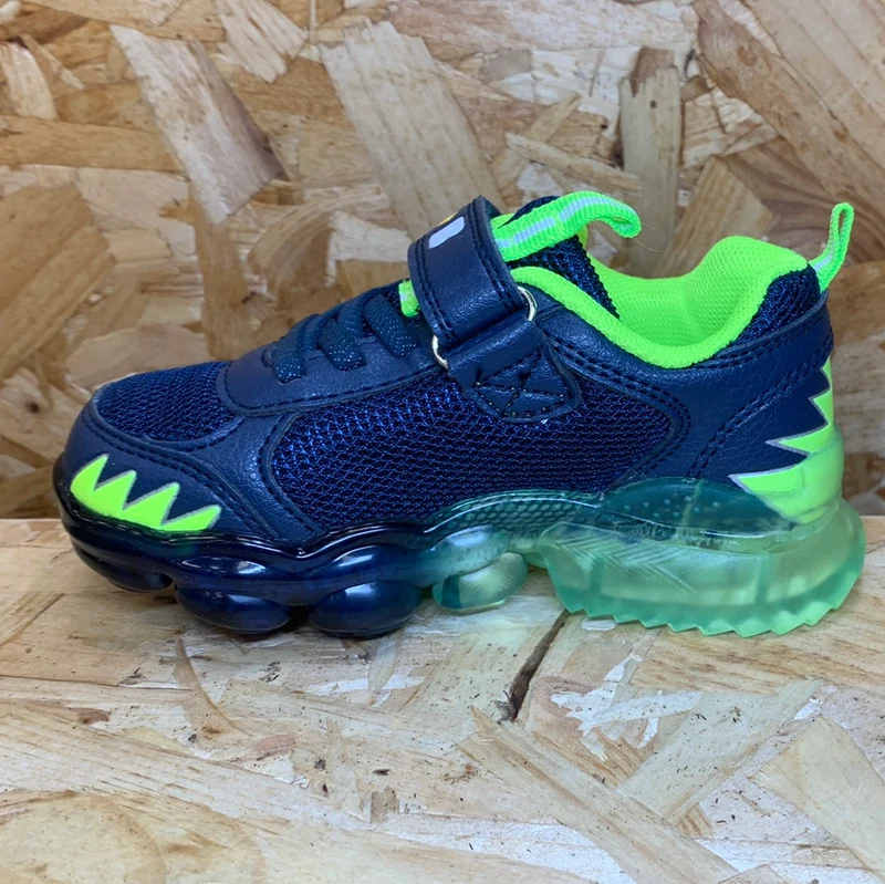 Bull Boys Kinder Triceratops Light Up Trainer – Blau