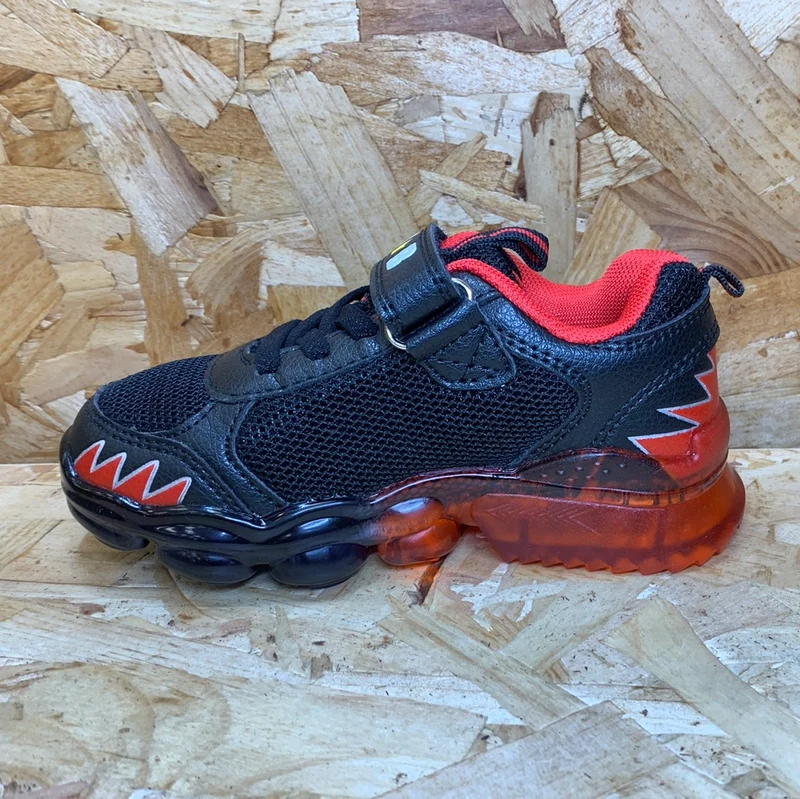 Bull Boys Kinder Triceratops Light Up Trainer – Schwarz