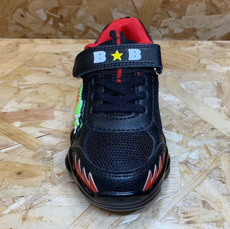 Bull Boys Kinder Triceratops Light Up Trainer – Schwarz