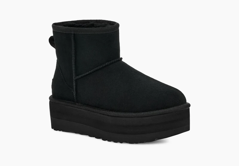 UGG Klassische Mini-Plateaustiefel für Damen – Schwarz
