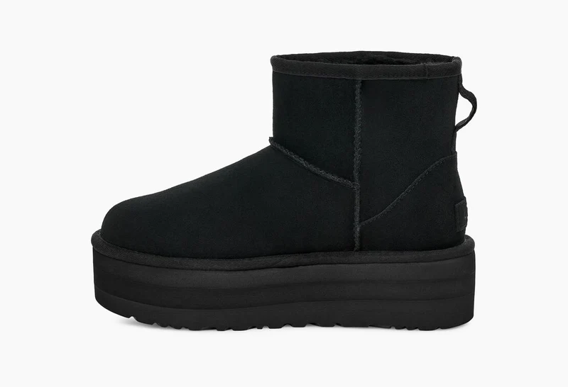 UGG Klassische Mini-Plateaustiefel für Damen – Schwarz