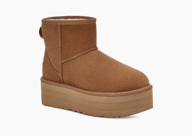 UGG Klassische Mini-Plateaustiefel für Damen – Kastanie