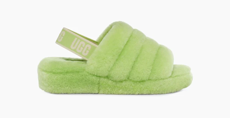 UGG Damen Fluff Yeah Slide - Parakeet Green