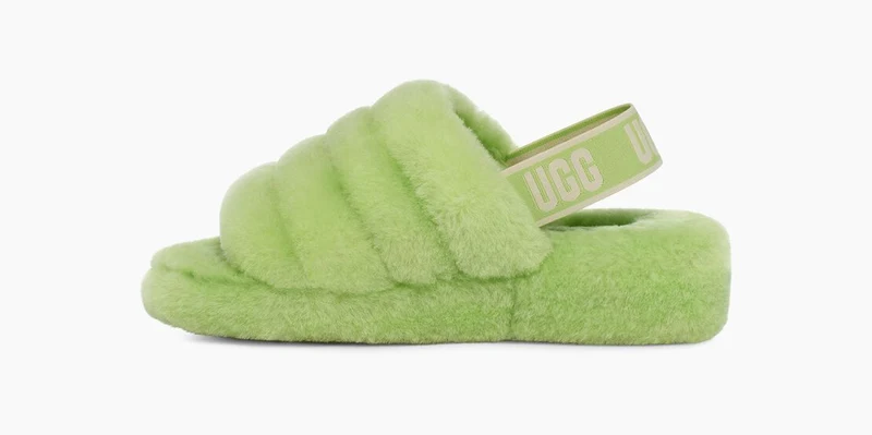 UGG Damen Fluff Yeah Slide - Parakeet Green