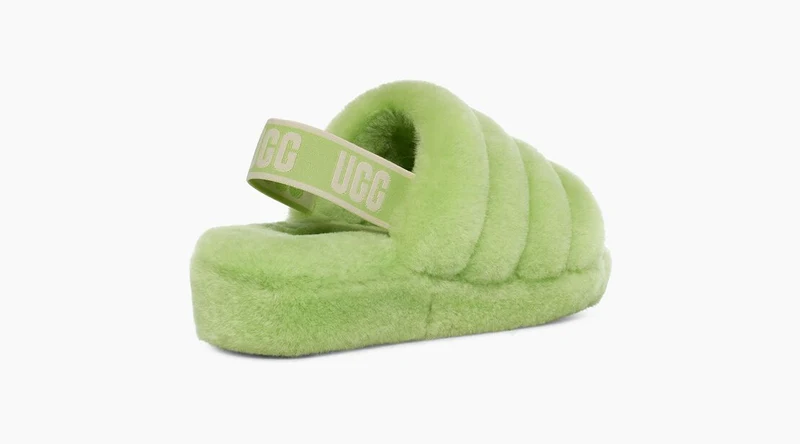 UGG Damen Fluff Yeah Slide - Parakeet Green