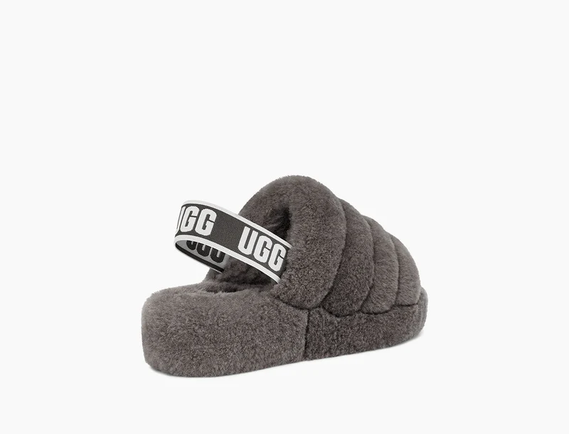 UGG Damen Fluff Yeah Slide – Anthrazit