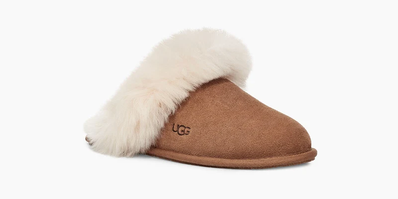 UGG Damen Scuff Sis Hausschuhe – Kastanie