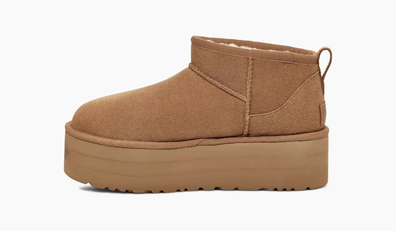 UGG Damen Ultra Mini Plateaustiefel - Kastanie