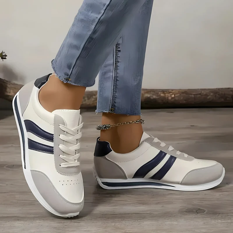 Lettie Handgefertigte Damen-Sneaker aus Leder | Beige