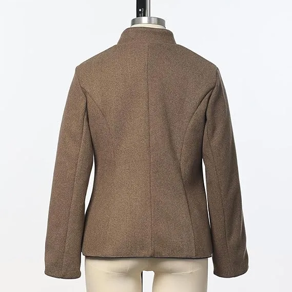 Solé Elegante kurze Jacke mit Taschen | Braun