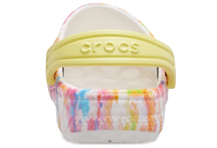 Crocs Klassischer Tie-Dye-Clog für Kinder – Orange Zing / Multi