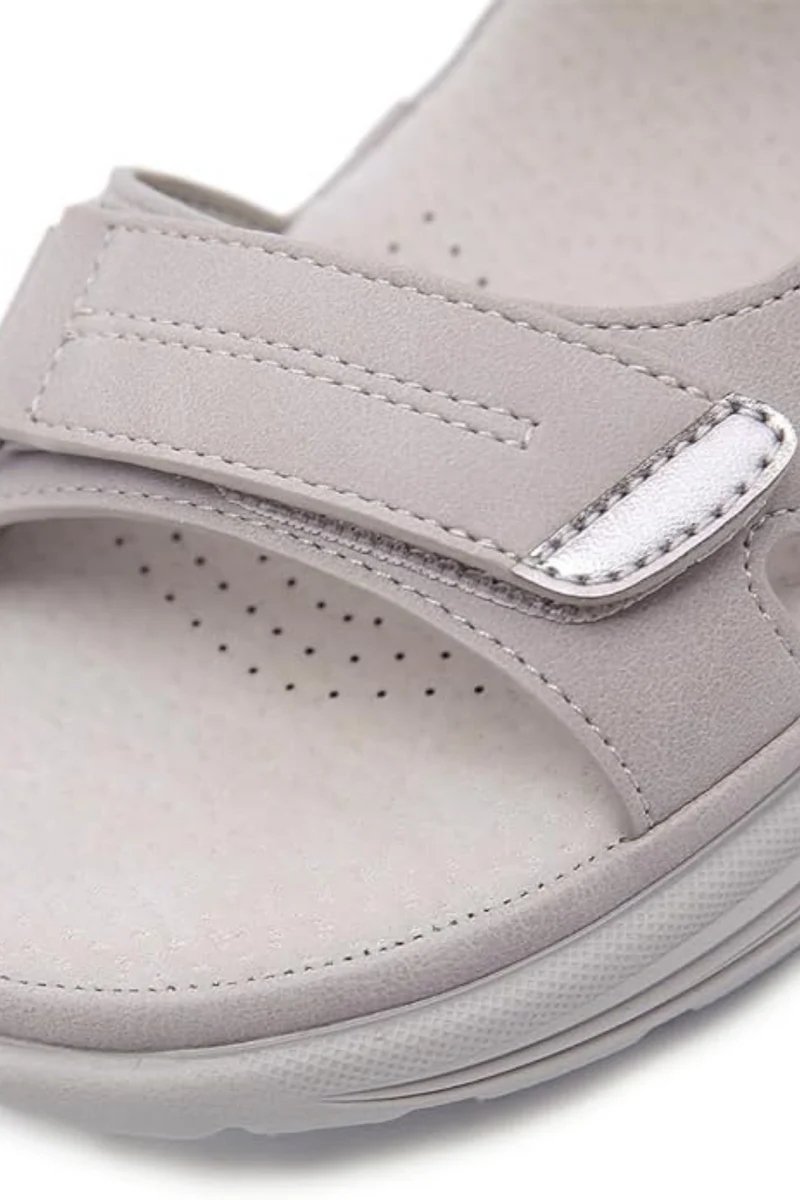 Tonya Orthopädische Ledersandalen | Grau