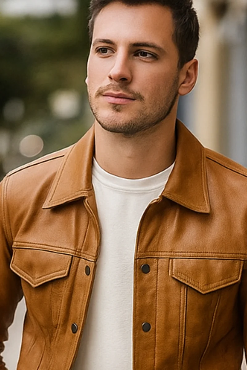 Robin Rider Lederjacke | Braun