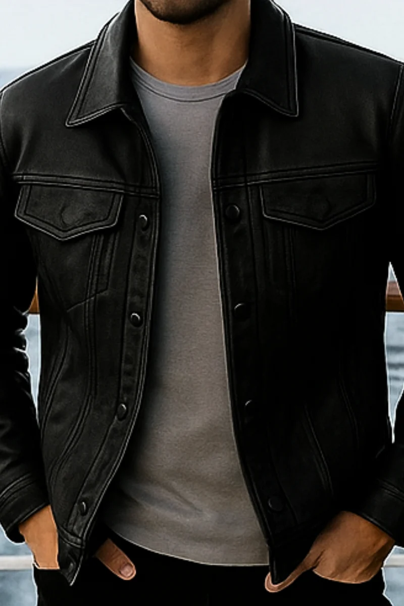 Robin Rider Lederjacke | Schwarz