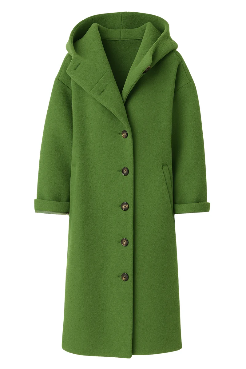 Aemie Stilvolle lange Winterjacke | Grün