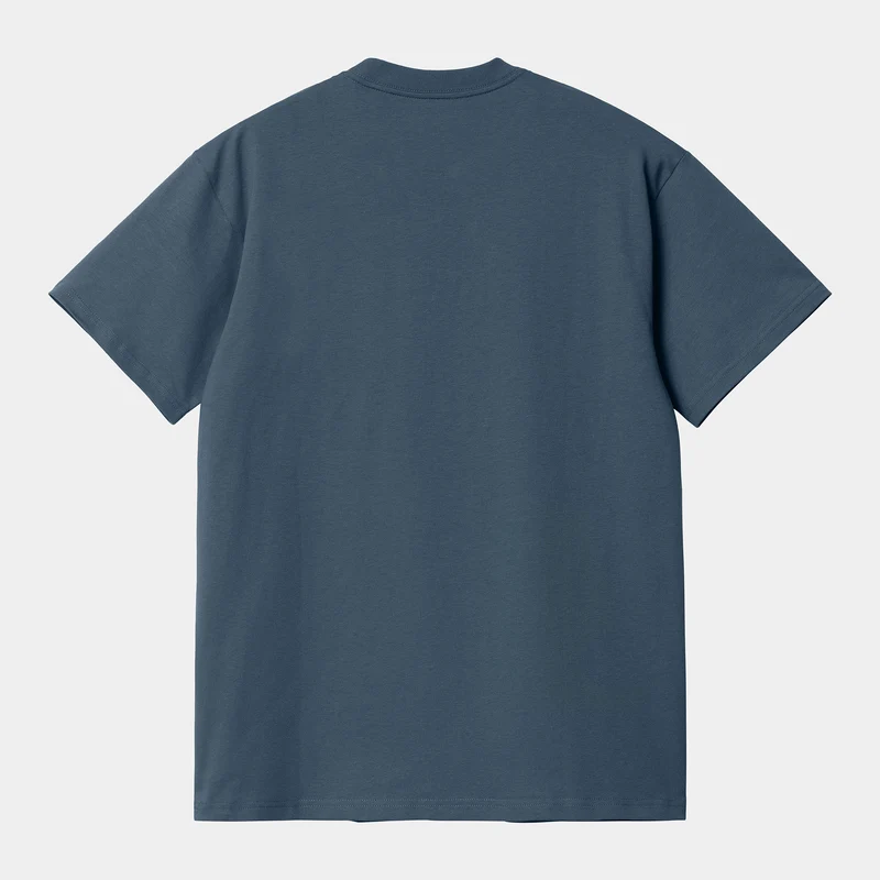 Carhartt WIP Herren-Umzugsservice-Kurzarm-T-Shirt – Sturmblau