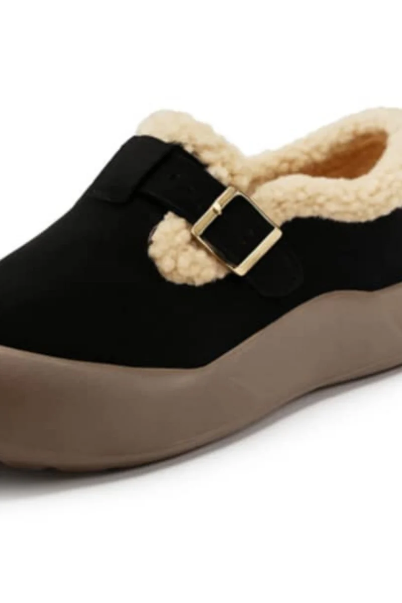 Ivory Bequeme Schuhe mit Fleecefutter | Schwarz