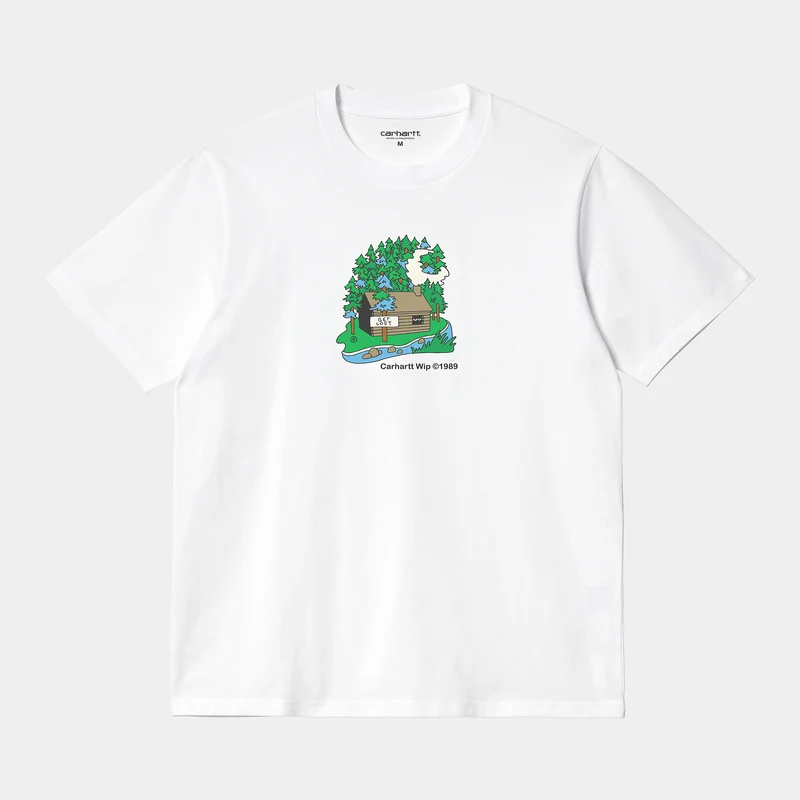 Carhartt WIP Herren Cabin Bio-Baumwoll-T-Shirt – Weiß